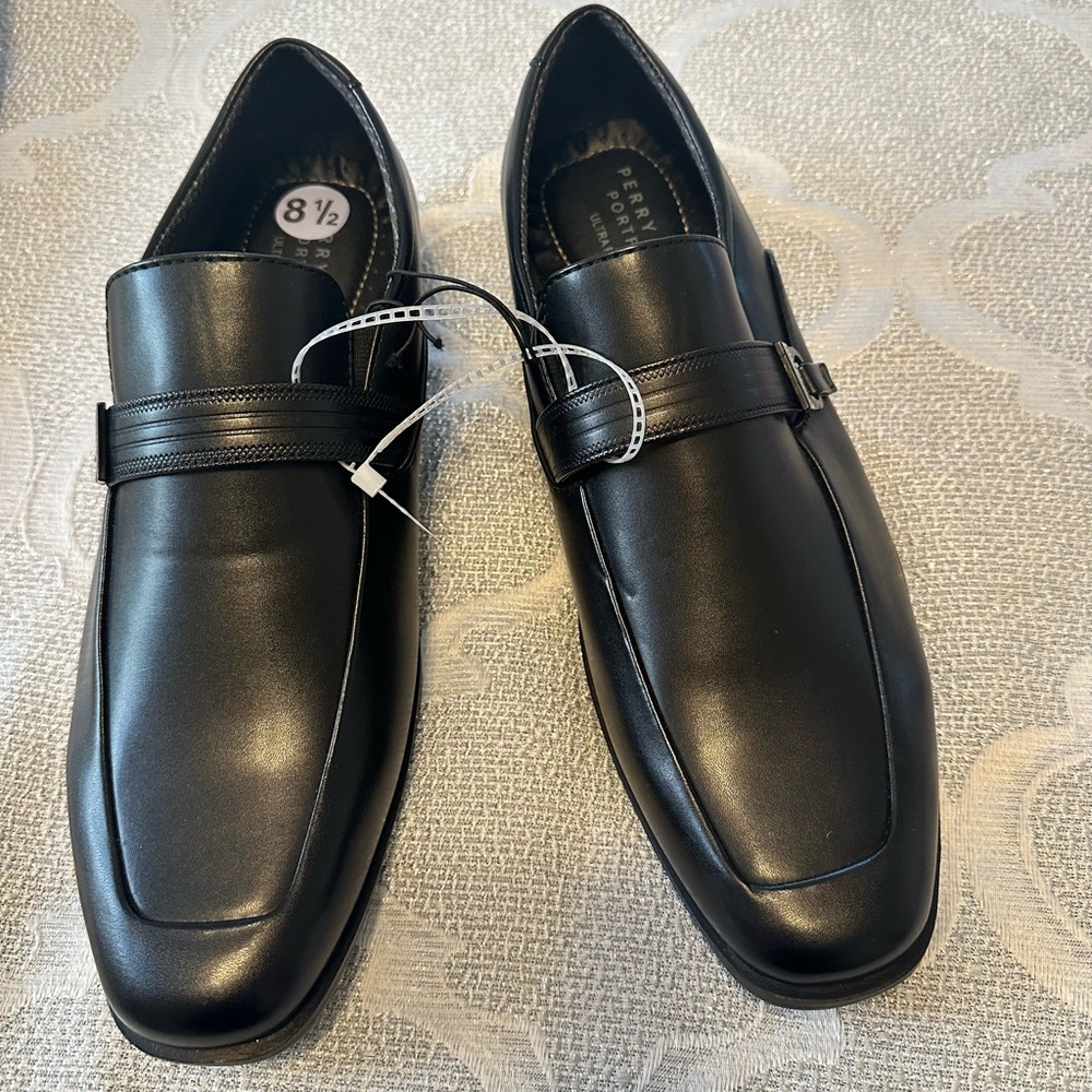 Perry Ellis Portfolio Black Loafers